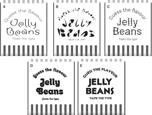 Jelly bean experiment for Letterform Live